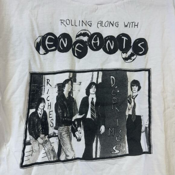 Enfants Riches Deprimes Graphic Print Crew Neck T-Shirt White Size Medium - Picture 3 of 7